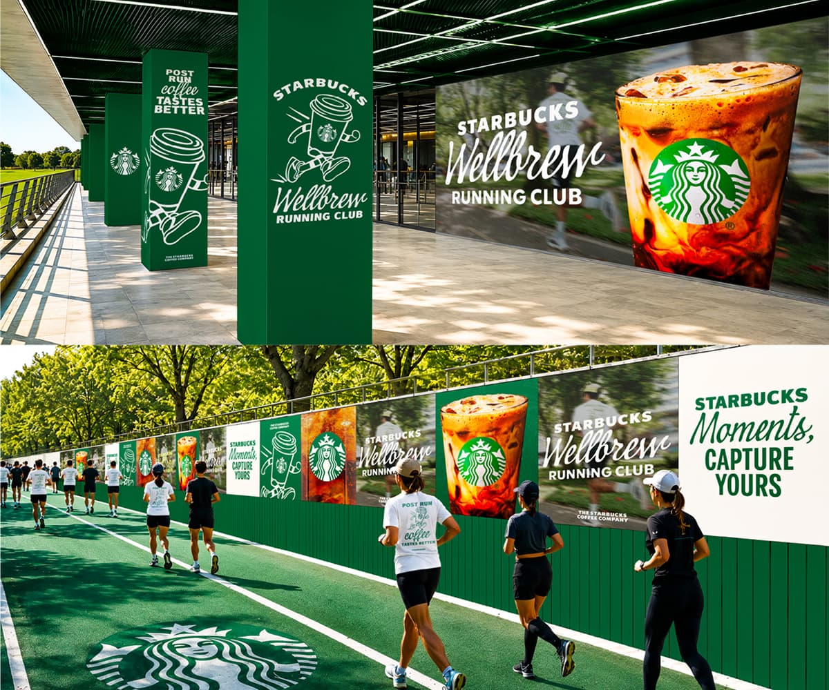 Starbucks Wellbrew Running Club activation