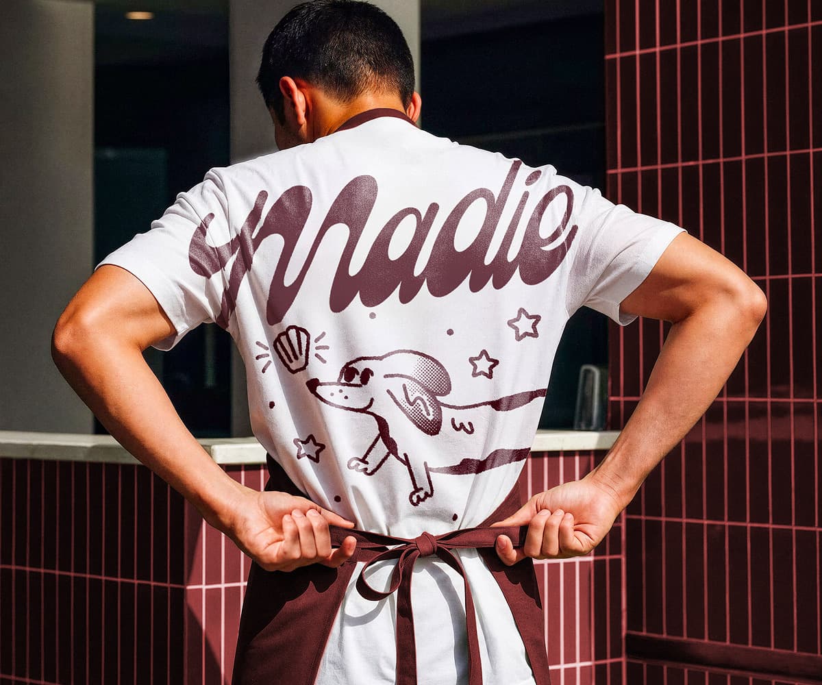 Person wearing a custom printed shirt