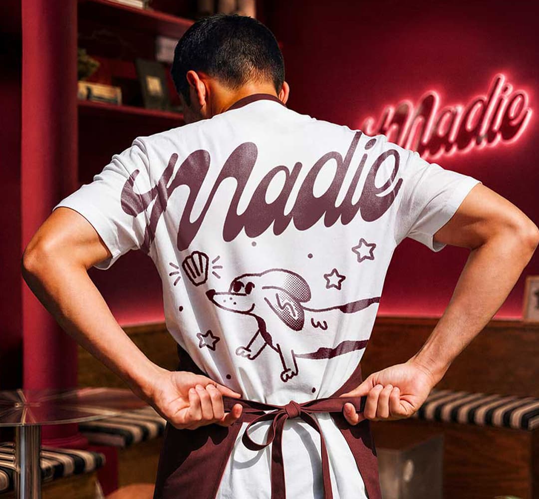 Madie brand apparel and identity